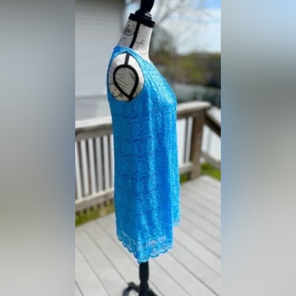 Speechless Sky Blue Scalloped Lace Yoke Shift Dress LIKE NEW CONDITION!​ - Picture 2 of 10